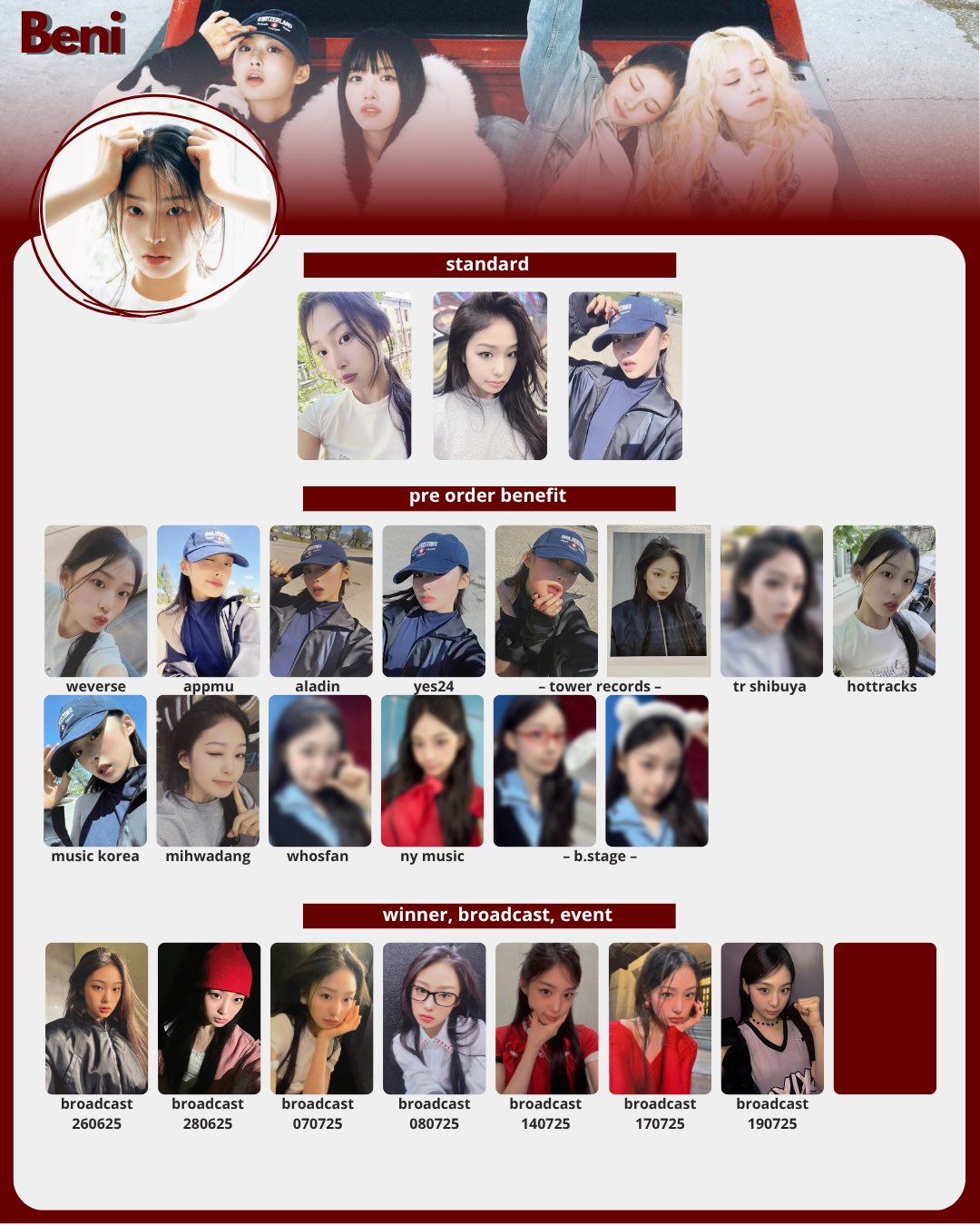[Custom Order]Baby DONT Cry Debut album broadcast photocard
